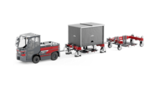 Ciężkie ciągniki logistyczne Linde LT16 Ch/BMh są zoptymalizowane pod kątem transportu na zewnątrz. Linde LT16 Ch/BMh