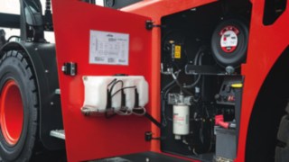 Szybki dostęp do komponentów ułatwia naprawy. Rzut oka na modele wózków H100 – H180.