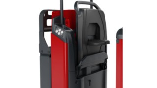 Oparcie modeli N20 – N25 z rozłożonym fotelem operatora.