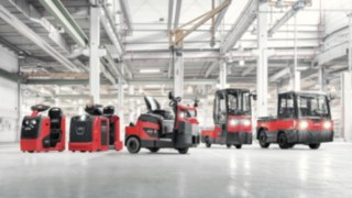 Ciągniki i wózki ciągnikowe z platformą od Linde Material Handling