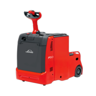 Ciągnik magazynowy z obsługą pieszą P50 firmy Linde Material Handling Ciągnik magazynowy z obsługą pieszą P50 firmy Linde Material Handling