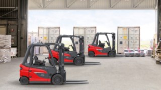 Oprócz modeli E (elektrycznych) nowa generacja wózków widłowych z przeciwwagą obejmuje również wózki elektryczne X20 – X35 oraz wózki H20 – H35 zasilane olejem napędowym i gazem. Maszyny z nową platformą wózków widłowych z przeciwwagą firmy Linde Material Handling