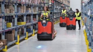 Wózki do komisjonowania Linde N20 w magazynie Wózki do komisjonowania Linde N20 w magazynie
