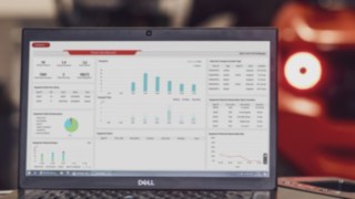 Laptop z interfejsem użytkownika Linde Warehouse Manager