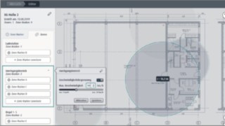 Obszar Strefy w oprogramowaniu do zarządzania flotą connect:desk firmy Linde Material Handling W obszarze Strefy w oprogramowaniu do zarządzania flotą connect:desk firmy Linde Material Handling menedżerowie flot mogą definiować strefy i przejazdy przez hale.