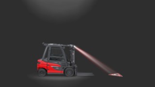 System Linde TruckSpot używany w wózku z przeciwwagą. System Linde TruckSpot używany w wózku z przeciwwagą.