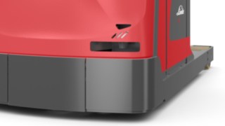 Tylny skaner laserowy systemu Object Warning System firmy Linde MH. Tylny skaner laserowy systemu Object Warning System firmy Linde MH.