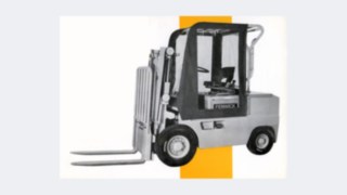Stary model wózka firmy Fennwick Stary model wózka firmy Fennwick, zakupionej w 1984 roku przez Linde Material Handling