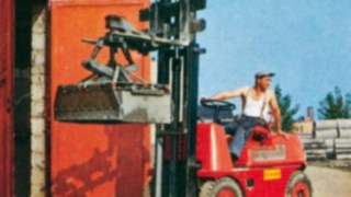 Hubtrac, pierwszy wózek widłowy firmy Linde Material Handling Pierwszy wózek widłowy Linde Material Handling – Hubtrac