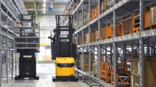 Wózki typu reach truck i wózki do komisjonowania od firmy Linde w Heidelberger Druckmaschinen Wózki typu reach truck i wózki do komisjonowania od firmy Linde w Heidelberger Druckmaschinen