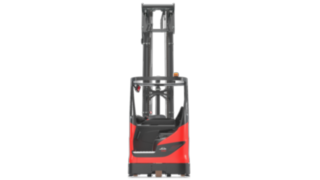 Wózek wysokiego podnoszenia R20 firmy Linde z nowym masztem wysuwnym. Wózek wysokiego podnoszenia R20 firmy Linde Material Handling z nowym masztem wysuwnym.