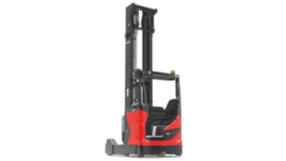 Wózek wysokiego podnoszenia R20 firmy Linde z nowym masztem wysuwnym. Wózek wysokiego podnoszenia R20 firmy Linde Material Handling z nowym masztem wysuwnym.
