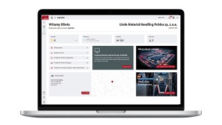 myLinde system zarzadzania flota aplikacja na laptopie