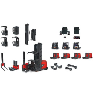 Modułowa konstrukcja wózka widłowego Linde